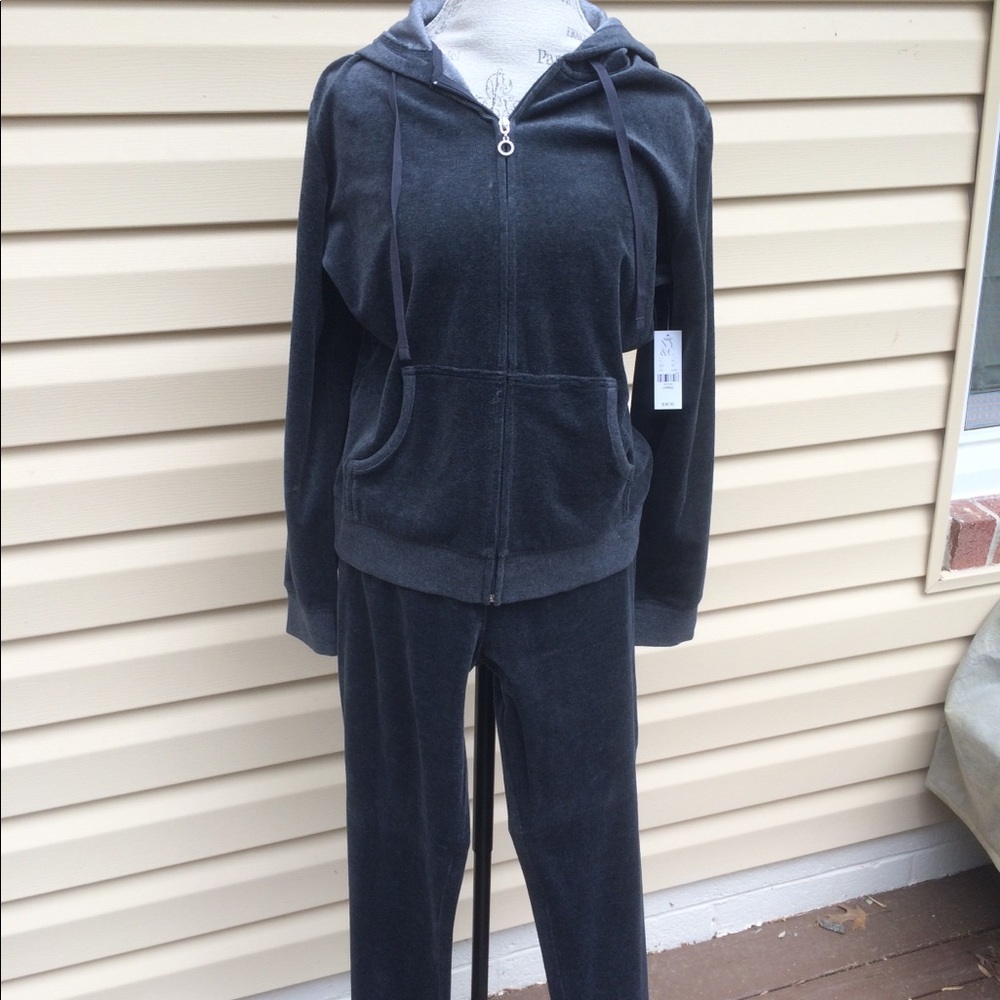 NY&C NWT Velour Grey Pant and Hoodie